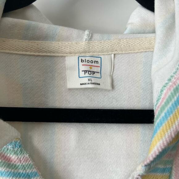 Bloom + Pop Striped Bohemian Hoodie Women Size XL - Picture 3 of 12